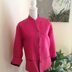 Hot Pink Reversible to Black Jacket in Medium Size